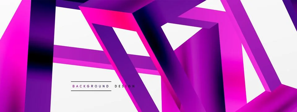3D cube shapes vector geometric background. Trendy techno business template for Illustrazione stock