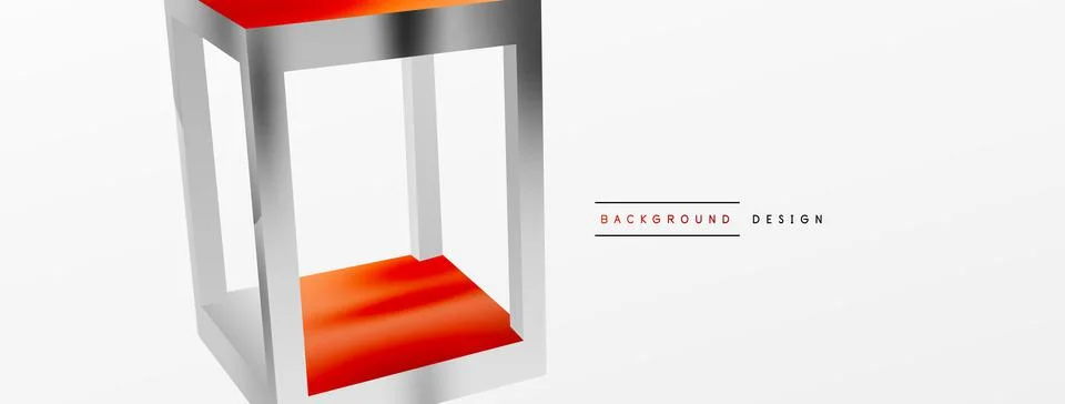 3D cube shapes vector geometric background. Trendy techno business template for Stock Illustration