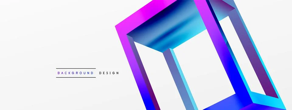 3D cube shapes vector geometric background. Trendy techno business template for 스톡 일러스트