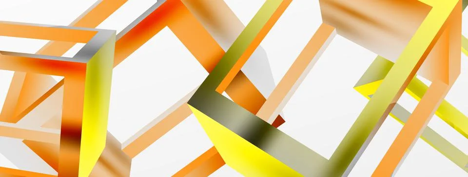 3D cube shapes vector geometric background. Trendy techno business template for Illustrazione stock