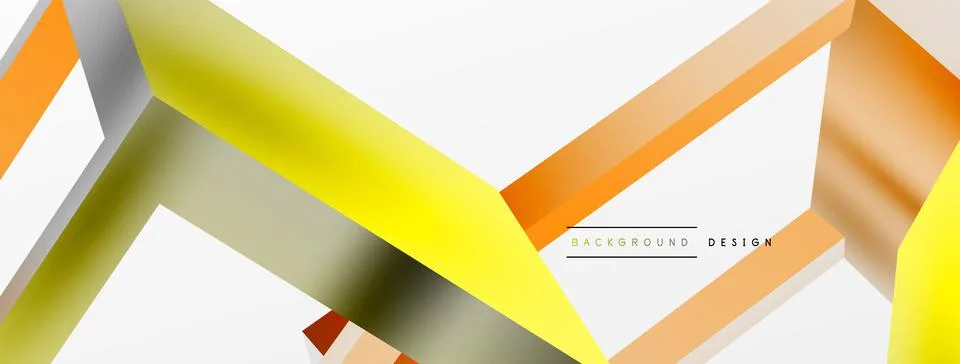 3D cube shapes vector geometric background. Trendy techno business template for Stock Illustration