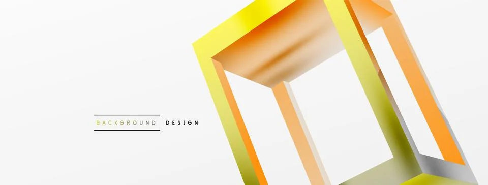 3D cube shapes vector geometric background. Trendy techno business template for Stock Illustration