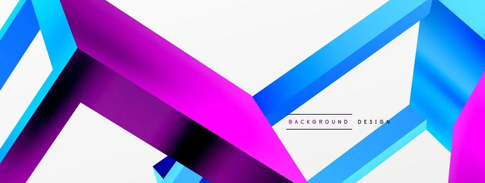 3D cube shapes vector geometric background. Trendy techno business template for Illustrazione stock