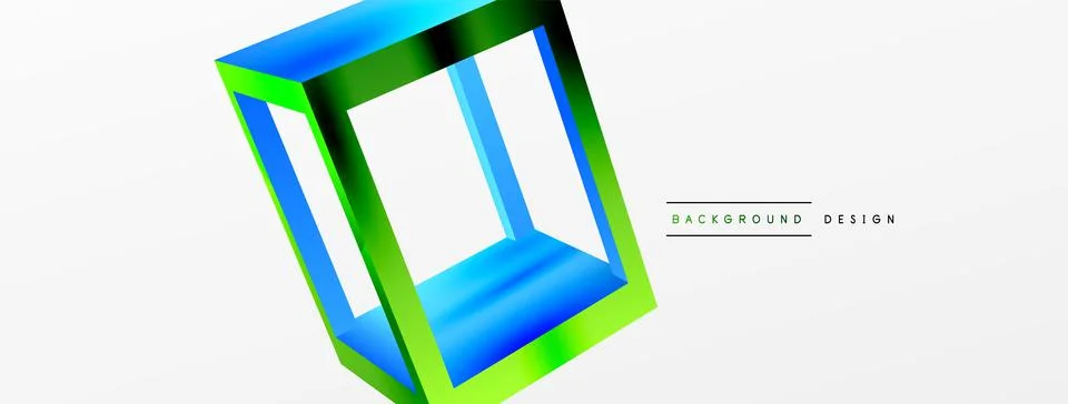 3D cube shapes vector geometric background. Trendy techno business template for Stock Illustration