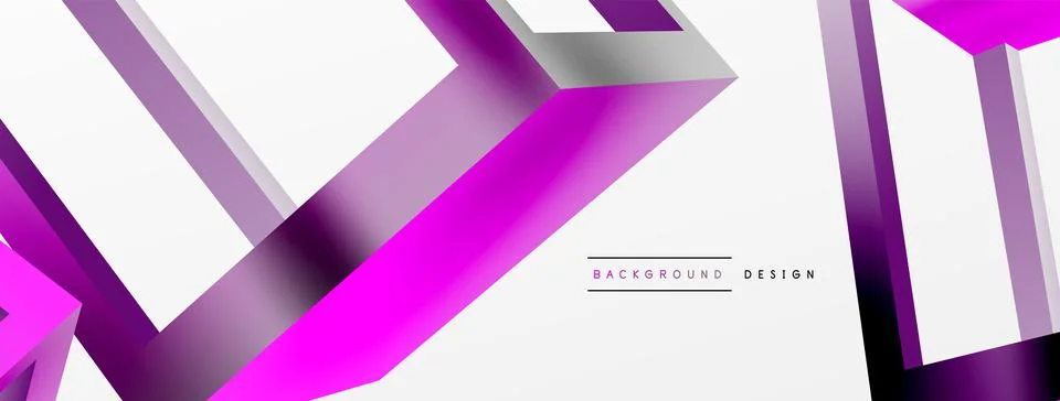 3D cube shapes vector geometric background. Trendy techno business template for 스톡 일러스트