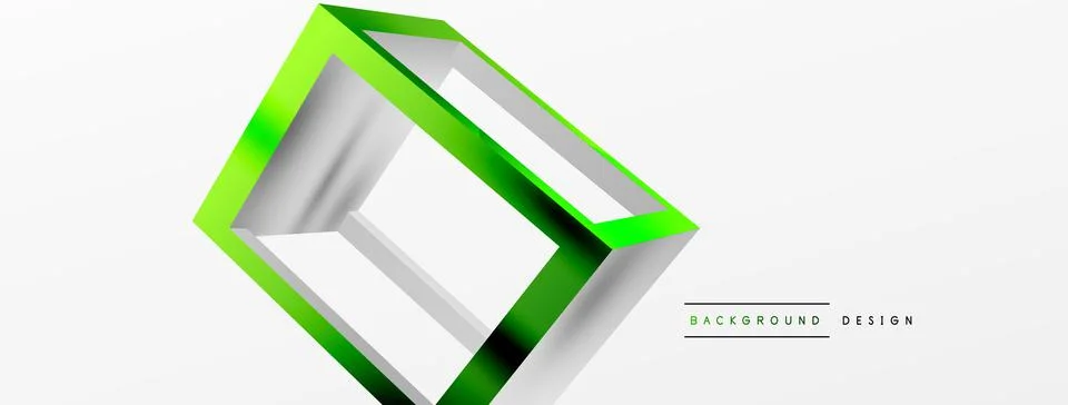 3D cube shapes vector geometric background. Trendy techno business template for Stock Illustration