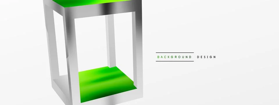 3D cube shapes vector geometric background. Trendy techno business template for Stock Illustration