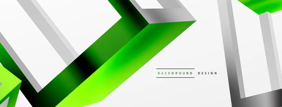 3D cube shapes vector geometric background. Trendy techno business template for Stock Illustration