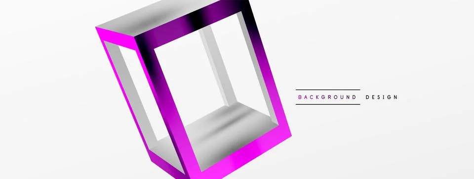 3D cube shapes vector geometric background. Trendy techno business template for Stock Illustration