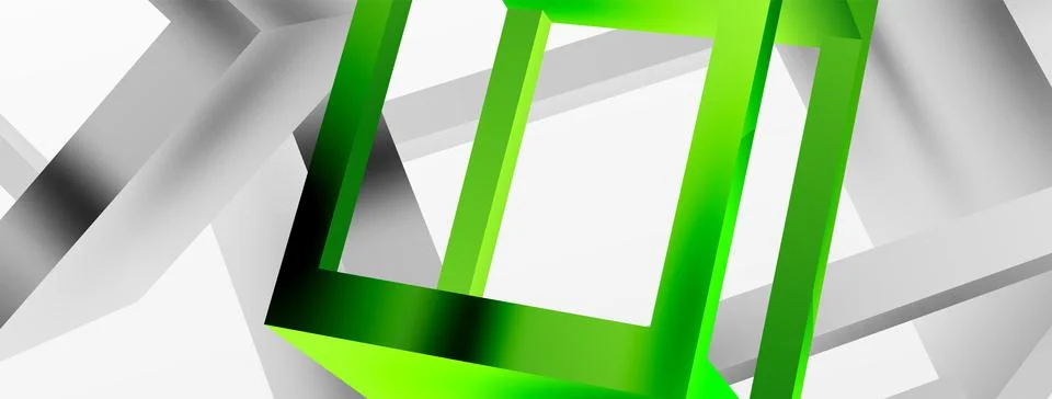 3D cube shapes vector geometric background. Trendy techno business template for Stock Illustration