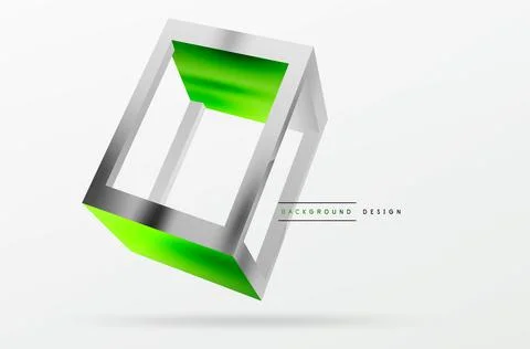 3D cube shapes vector geometric background. Trendy techno business template for Stock Illustration