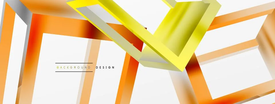3D cube shapes vector geometric background. Trendy techno business template for Stock Illustration