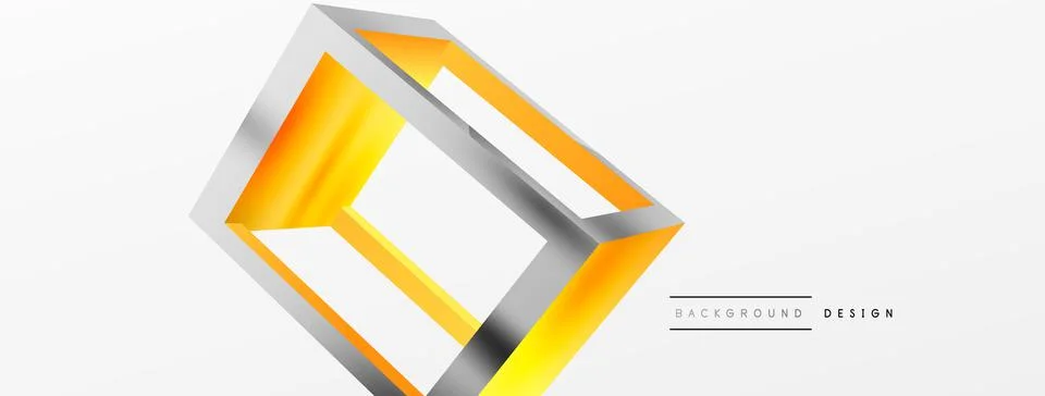 3D cube shapes vector geometric background. Trendy techno business template for Illustrazione stock