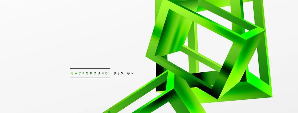 3D cube shapes vector geometric background. Trendy techno business template for Stock Illustration