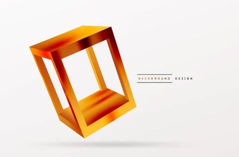 3D cube shapes vector geometric background. Trendy techno business template for Stock Illustration