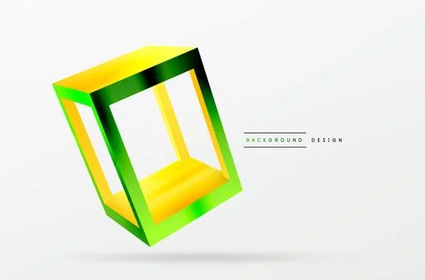 3D cube shapes vector geometric background. Trendy techno business template for Illustrazione stock
