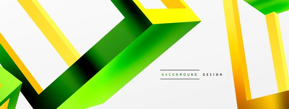 3D cube shapes vector geometric background. Trendy techno business template for Illustrazione stock