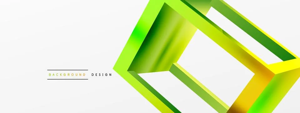 3D cube shapes vector geometric background. Trendy techno business template for Stock Illustration