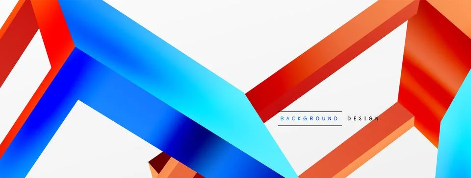 3D cube shapes vector geometric background. Trendy techno business template for Stock Illustration