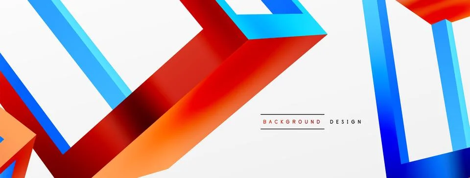 3D cube shapes vector geometric background. Trendy techno business template for Illustrazione stock