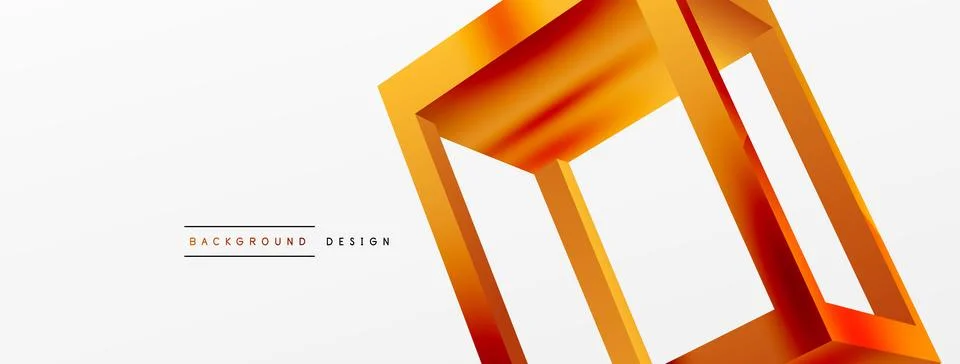3D cube shapes vector geometric background. Trendy techno business template for Stock Illustration