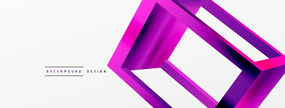 3D cube shapes vector geometric background. Trendy techno business template for Stock Illustration