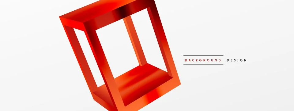 3D cube shapes vector geometric background. Trendy techno business template for Stock Illustration