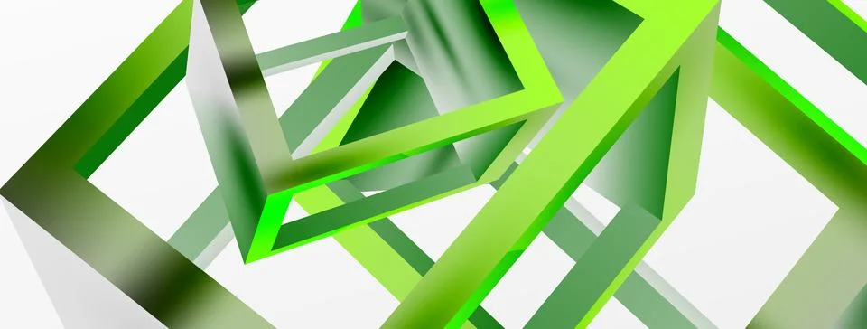 3D cube shapes vector geometric background. Trendy techno business template for Stock Illustration