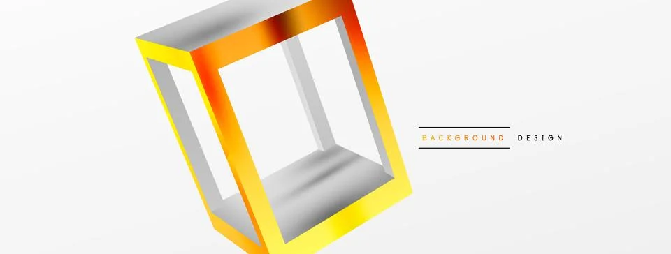 3D cube shapes vector geometric background. Trendy techno business template for Stock Illustration