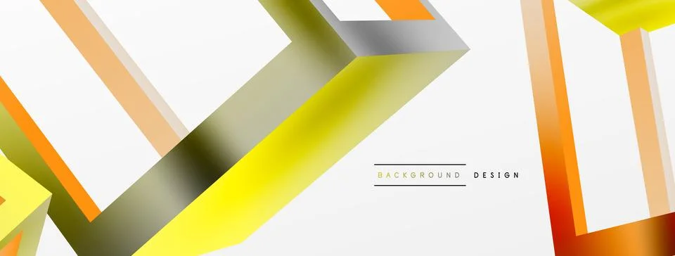 3D cube shapes vector geometric background. Trendy techno business template for Stock Illustration