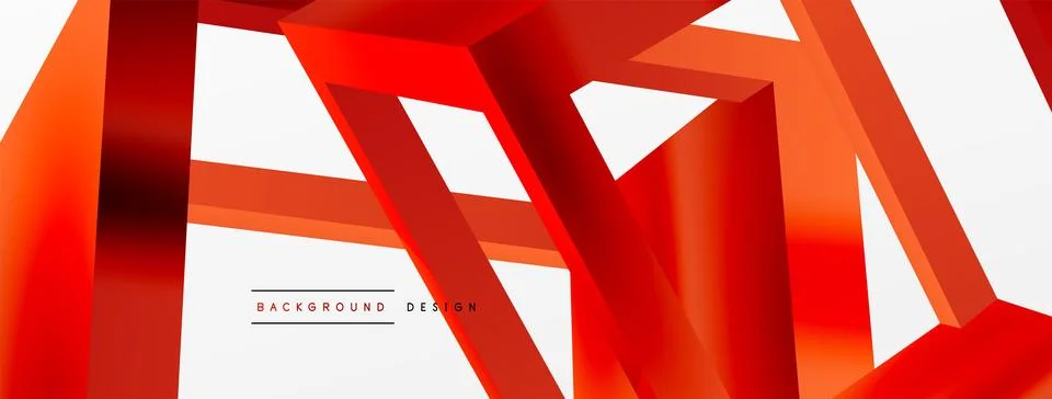 3D cube shapes vector geometric background. Trendy techno business template for Stock Illustration
