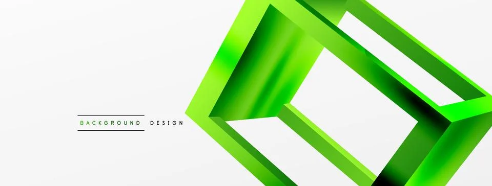 3D cube shapes vector geometric background. Trendy techno business template for Stock Illustration