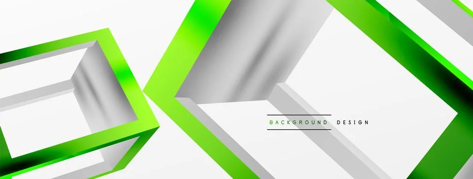 3D cube shapes vector geometric background. Trendy techno business template for Stock Illustration