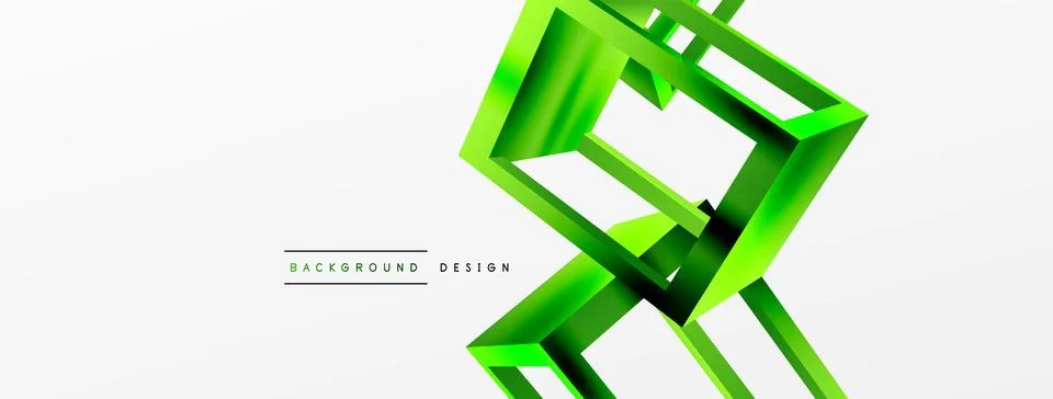 3D cube shapes vector geometric background. Trendy techno business template for Stock Illustration
