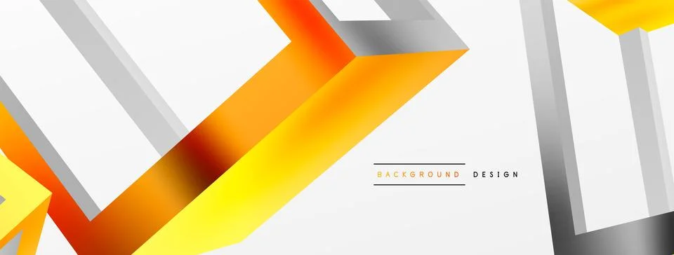 3D cube shapes vector geometric background. Trendy techno business template for 库存插图