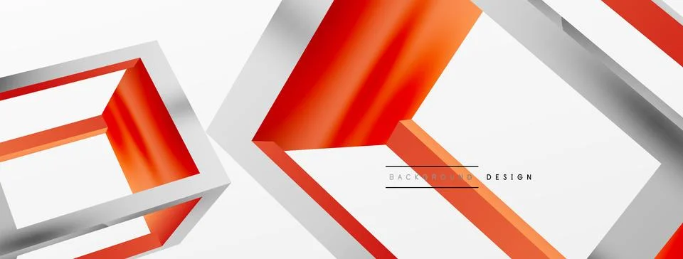 3D cube shapes vector geometric background. Trendy techno business template for 스톡 일러스트