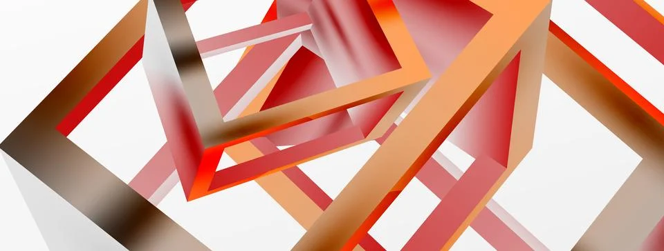 3D cube shapes vector geometric background. Trendy techno business template for Illustrazione stock