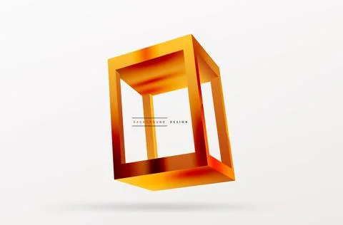 3D cube shapes vector geometric background. Trendy techno business template for 스톡 일러스트