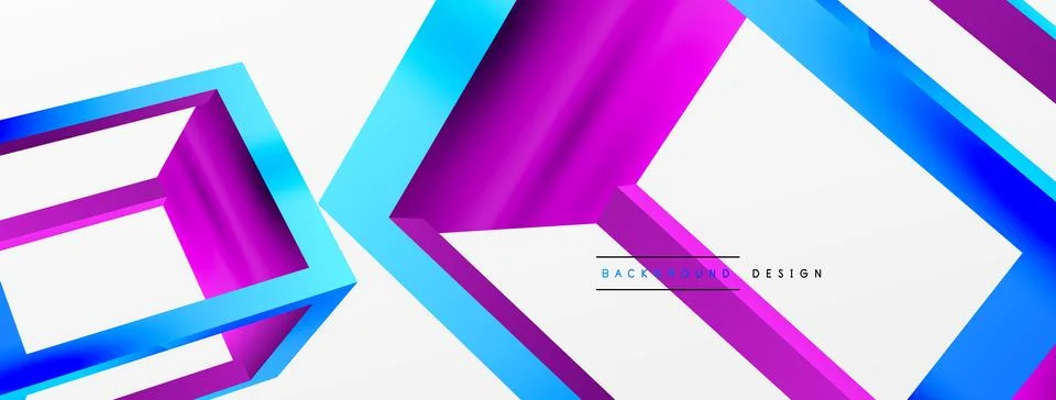 3D cube shapes vector geometric background. Trendy techno business template for 스톡 일러스트