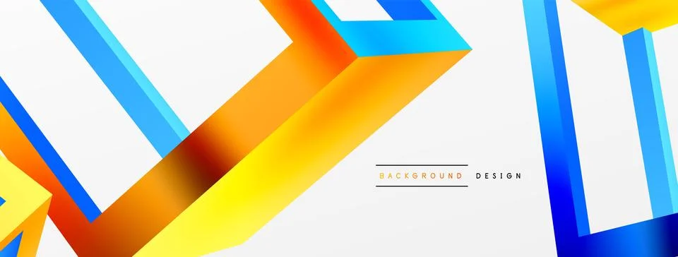 3D cube shapes vector geometric background. Trendy techno business template for Illustrazione stock