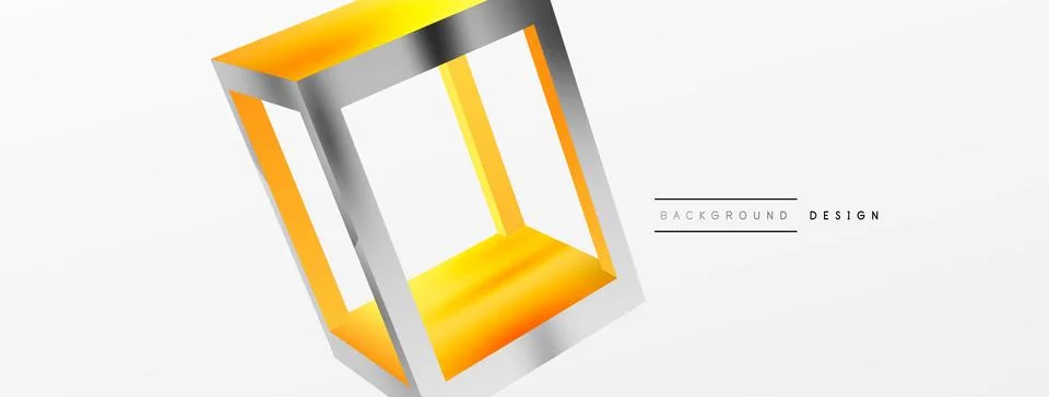 3D cube shapes vector geometric background. Trendy techno business template for 스톡 일러스트