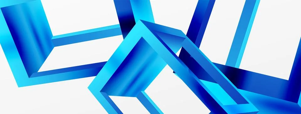 3D cube shapes vector geometric background. Trendy techno business template for 스톡 일러스트