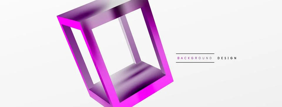 3D cube shapes vector geometric background. Trendy techno business template for 스톡 일러스트