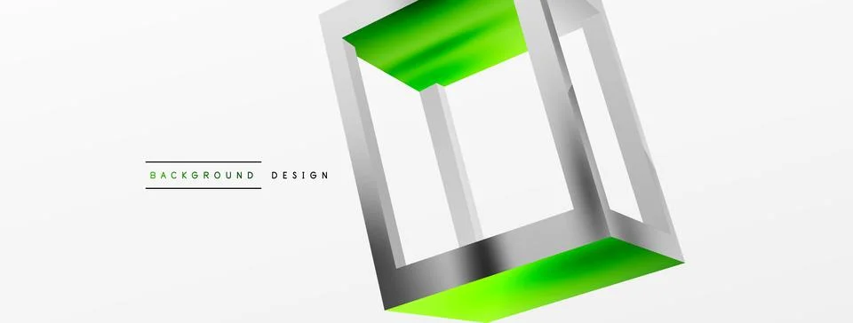 3D cube shapes vector geometric background. Trendy techno business template for Stock Illustration
