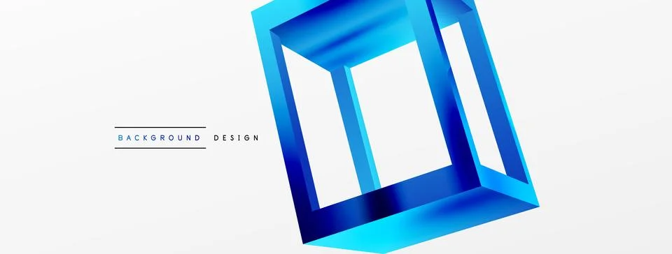 3D cube shapes vector geometric background. Trendy techno business template for 스톡 일러스트