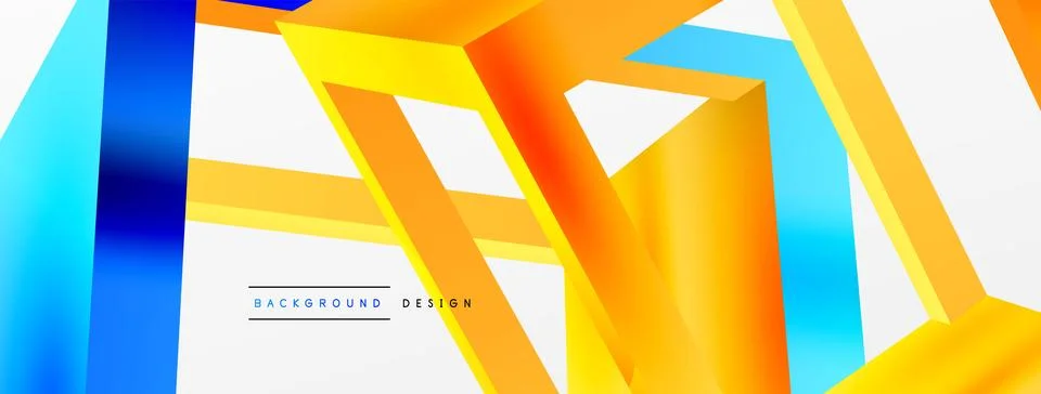 3D cube shapes vector geometric background. Trendy techno business template for Stock Illustration