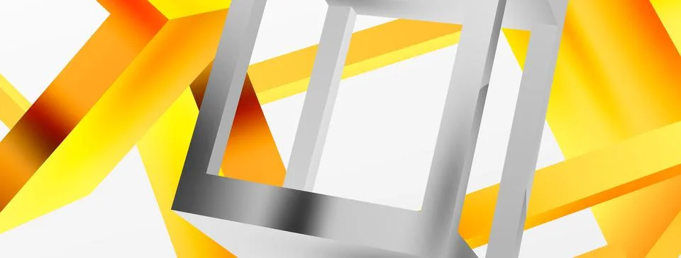 3D cube shapes vector geometric background. Trendy techno business template for Stock Illustration