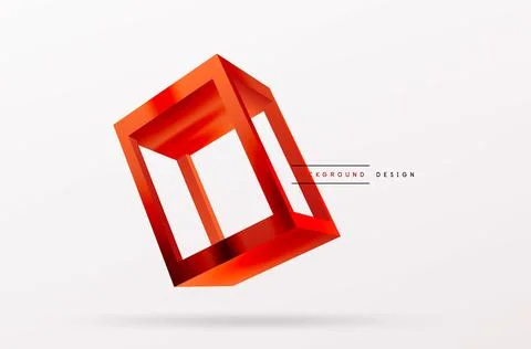 3D cube shapes vector geometric background. Trendy techno business template for Illustrazione stock