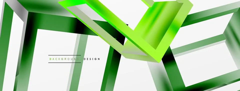 3D cube shapes vector geometric background. Trendy techno business template for Stock Illustration