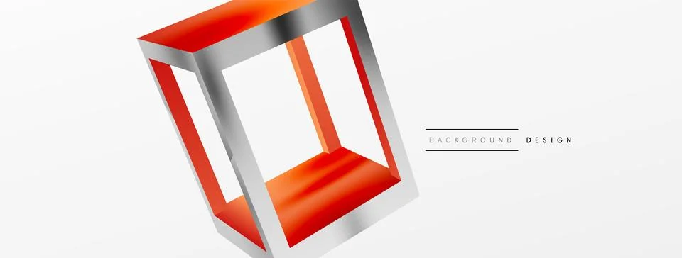 3D cube shapes vector geometric background. Trendy techno business template for Stock Illustration
